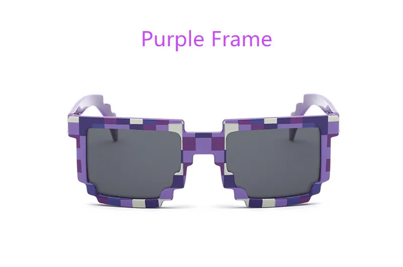LongKeeper Fashion Kids Sunglasses Smaller Size Minecraft Sunglasses Mosaic Boys Girls Pixel Eyewares With Case Children Gift 25