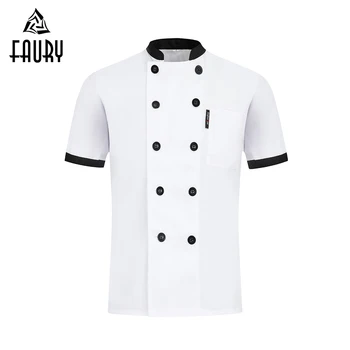 2019 Chef Shirt Short Sleeves Summer Chef Uniform Cook Costumes Dining Hall Restaurant Breathable Food Service Hotel Chef Jacket
2019 Chef Shirt Short Sleeves Summer Chef Uniform Cook Costumes Dining Hall Restaurant Breathable Food Service Hotel Chef Jacket