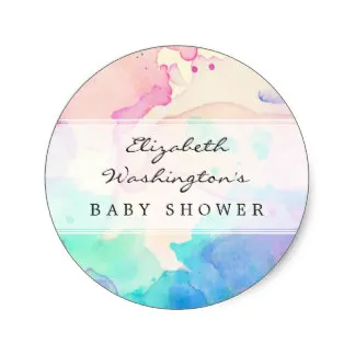 3.8cm Baby Shower | Pink Blue & Purple Watercolor Splash Classic Round Sticker
3.8cm Baby Shower | Pink Blue & Purple Watercolor Splash Classic Round Sticker