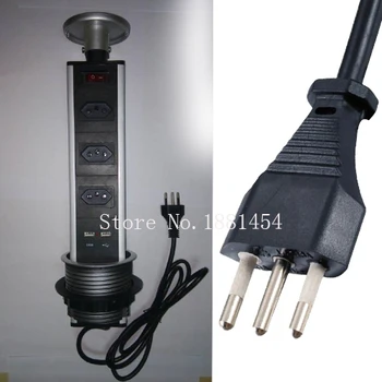 New 2019 New Tabletop Pull Up Socket Laptop/Phone USB Pop Up Kitchen With 1 Red Switch+2 Charging USB+3 Brazil Standard Power,
New 2019 New Tabletop Pull Up Socket Laptop/Phone USB Pop Up Kitchen With 1 Red Switch+2 Charging USB+3 Brazil Standard Power,