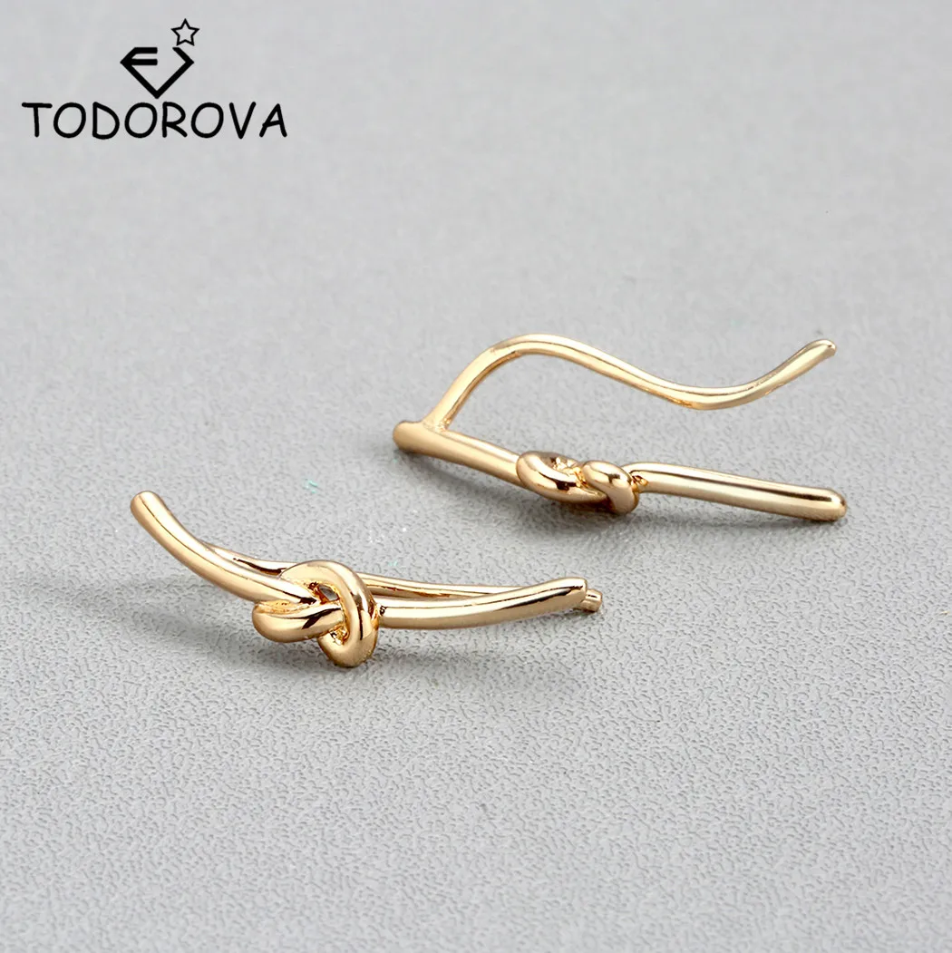 Todorova Classic Design Sideways Wire Heart Knot Ear Crawlers Stud Earrings for Women Bijoux Fashion Jewelry Wedding Party Gifts
Todorova Classic Design Sideways Wire Heart Knot Ear Crawlers Stud Earrings for Women Bijoux Fashion Jewelry Wedding Party Gifts