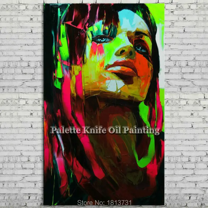 Hand painted Francoise Nielly Palette knife portrait Face Oil painting Character figure canva wall Art picture for living room70
Hand painted Francoise Nielly Palette knife portrait Face Oil painting Character figure canva wall Art picture for living room70