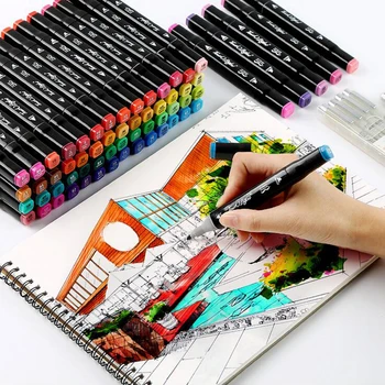 30/40/60/80 PCS Colors Dual Head Art Markers Set For Painting Drawing Art Supplies Marker Pen Manga Design Animation Manga 04363
30/40/60/80 PCS Colors Dual Head Art Markers Set For Painting Drawing Art Supplies Marker Pen Manga Design Animation Manga 04363