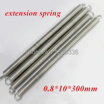 6pcs/lot 0.8x10x300mm stainless steel extension spring tension spring 0.8*10*300mm
6pcs/lot 0.8x10x300mm stainless steel extension spring tension spring 0.8*10*300mm