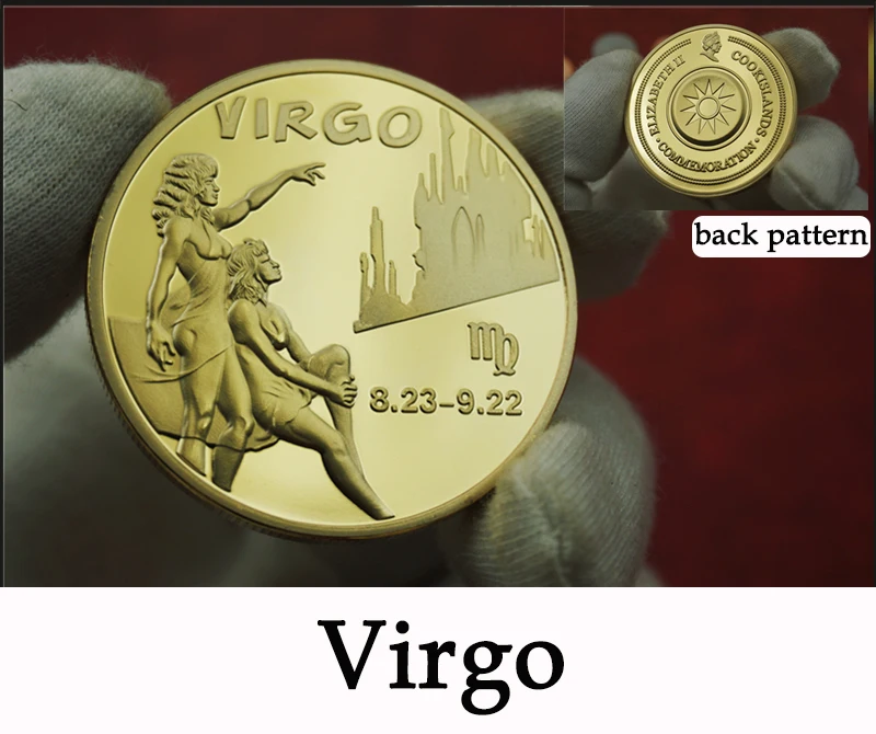 1 Piece Packaging Alloy 24K Gold Plated Virgo Lucky Gold Coin Tooth Fairy Gold Coin American Virtual Commemorative Coins
1 Piece Packaging Alloy 24K Gold Plated Virgo Lucky Gold Coin Tooth Fairy Gold Coin American Virtual Commemorative Coins
