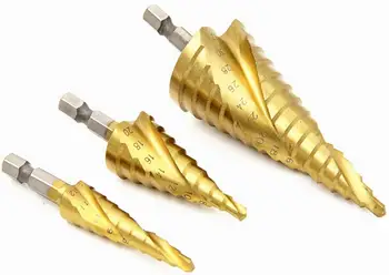 Spiral groove Titanium plating step drill HSS4241 Hex shank subland drill pagoda drill hole opener
Spiral groove Titanium plating step drill HSS4241 Hex shank subland drill pagoda drill hole opener