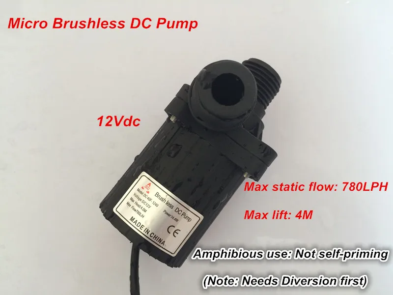 2pcs/ Lot 12V Micro Pump with DC Plug, DC40F-1240 780LPH 4M, Brushless, Solar Submersilbe pump, Mini Size For Fountain, Aquarium
2pcs/ Lot 12V Micro Pump with DC Plug, DC40F-1240 780LPH 4M, Brushless, Solar Submersilbe pump, Mini Size For Fountain, Aquarium