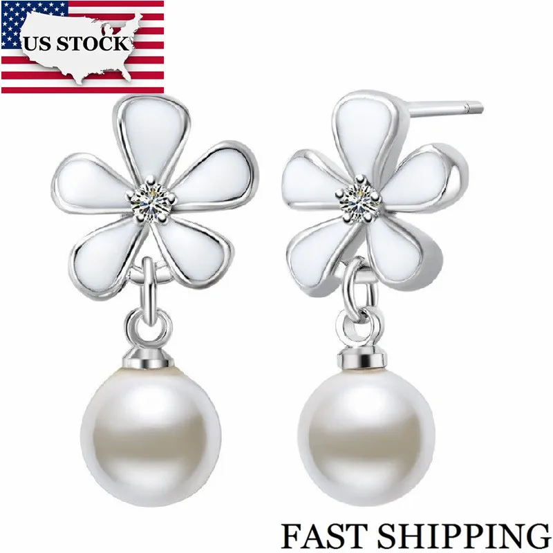 US STOCK Uloveido 15% Off White Simulated Pearl Earring Brincos Earrings for Women Wedding Accessories Charms Silver R487
US STOCK Uloveido 15% Off White Simulated Pearl Earring Brincos Earrings for Women Wedding Accessories Charms Silver R487