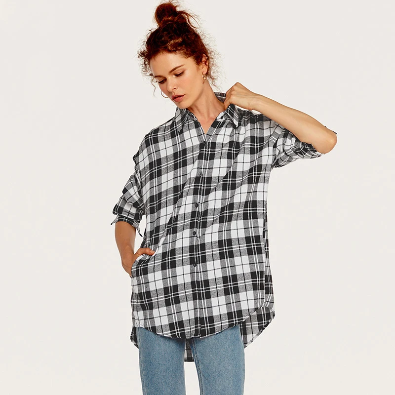 Spring new Basic Vadim Tops and Blouses Turn-down Collar Long Ladies Bluse Female Oversize Plaid Tops Shirt 2019 Wonder store
Spring new Basic Vadim Tops and Blouses Turn-down Collar Long Ladies Bluse Female Oversize Plaid Tops Shirt 2019 Wonder store