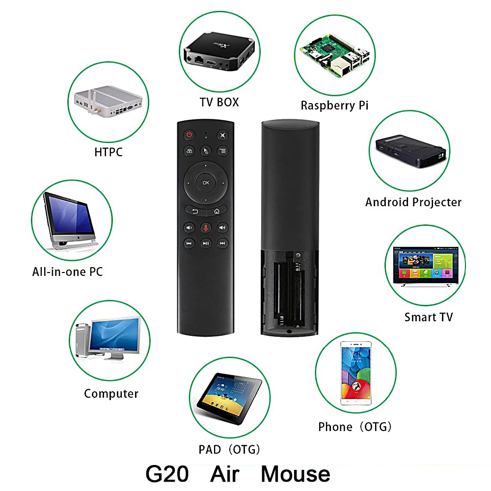 Huacp G20 G20S 2.4G Wireless Air Mouse Remote Gyro Voice Control Sensing Universal Mini Control For Skyworth PC Android TV Box
Huacp G20 G20S 2.4G Wireless Air Mouse Remote Gyro Voice Control Sensing Universal Mini Control For Skyworth PC Android TV Box
