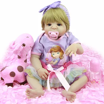 22inch Full Silicone Reborn Girl Baby Doll Toys 55cm blonde hair simulation adorable stylish bonecas play house doll toys
22inch Full Silicone Reborn Girl Baby Doll Toys 55cm blonde hair simulation adorable stylish bonecas play house doll toys