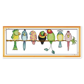 11ct 14ct full set of needlework drawing kit needlework cross stitch, color parrot cartoon handmade embroidery painting
11ct 14ct full set of needlework drawing kit needlework cross stitch, color parrot cartoon handmade embroidery painting