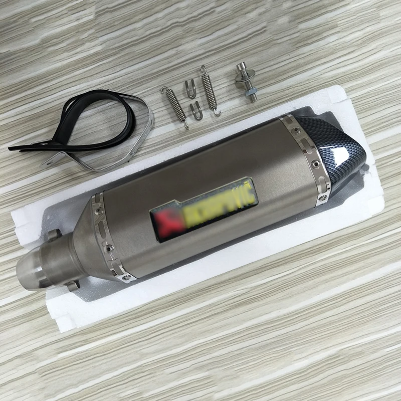 Universal 51mm Motorcycle Scooter Silencer Modified Exhaust Muffler Pipe Akrapovic Imitation Titanium DB Killer AK001
Universal 51mm Motorcycle Scooter Silencer Modified Exhaust Muffler Pipe Akrapovic Imitation Titanium DB Killer AK001