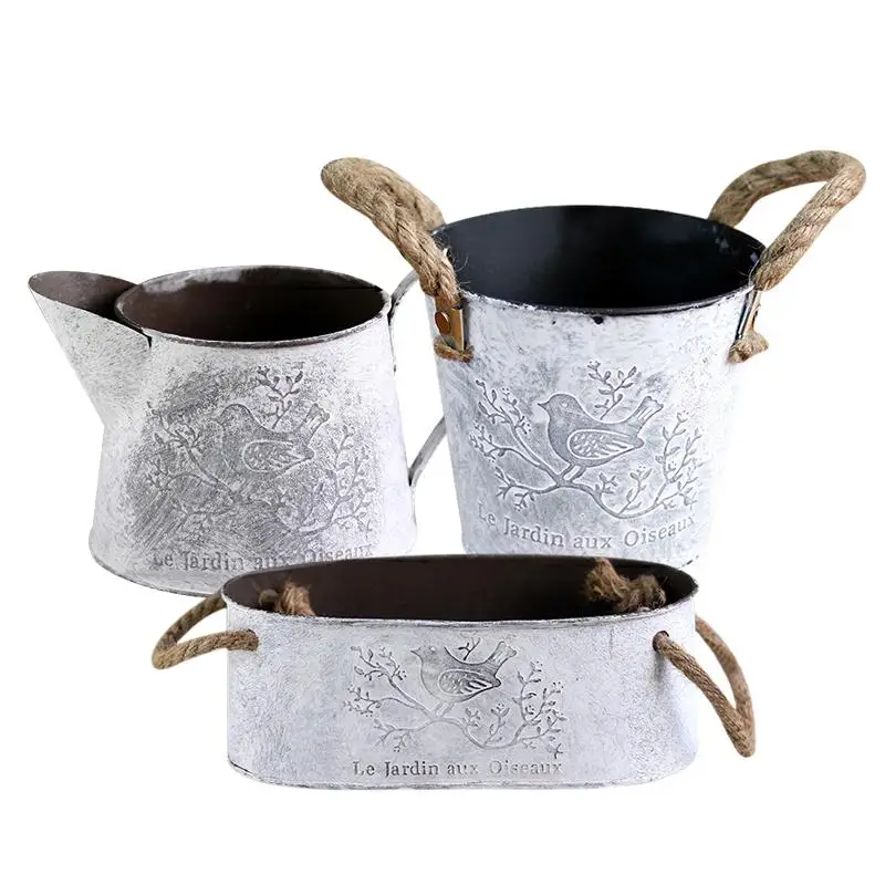 Creative Vintage Galvanised Metal Iron Flower Garden Shabby Vase Pot Barrel Planter Decor Desktop Flowers Vase for Home Decor
Creative Vintage Galvanised Metal Iron Flower Garden Shabby Vase Pot Barrel Planter Decor Desktop Flowers Vase for Home Decor