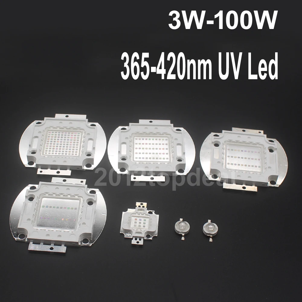 3W 5W 10W 20W 30W 50W 100W High Power Light UV Purple LED 365nm 375nm 380nm 385nm 395nm 400nm 405nm Ultraviolet Bulbs Lamp Chips
3W 5W 10W 20W 30W 50W 100W High Power Light UV Purple LED 365nm 375nm 380nm 385nm 395nm 400nm 405nm Ultraviolet Bulbs Lamp Chips