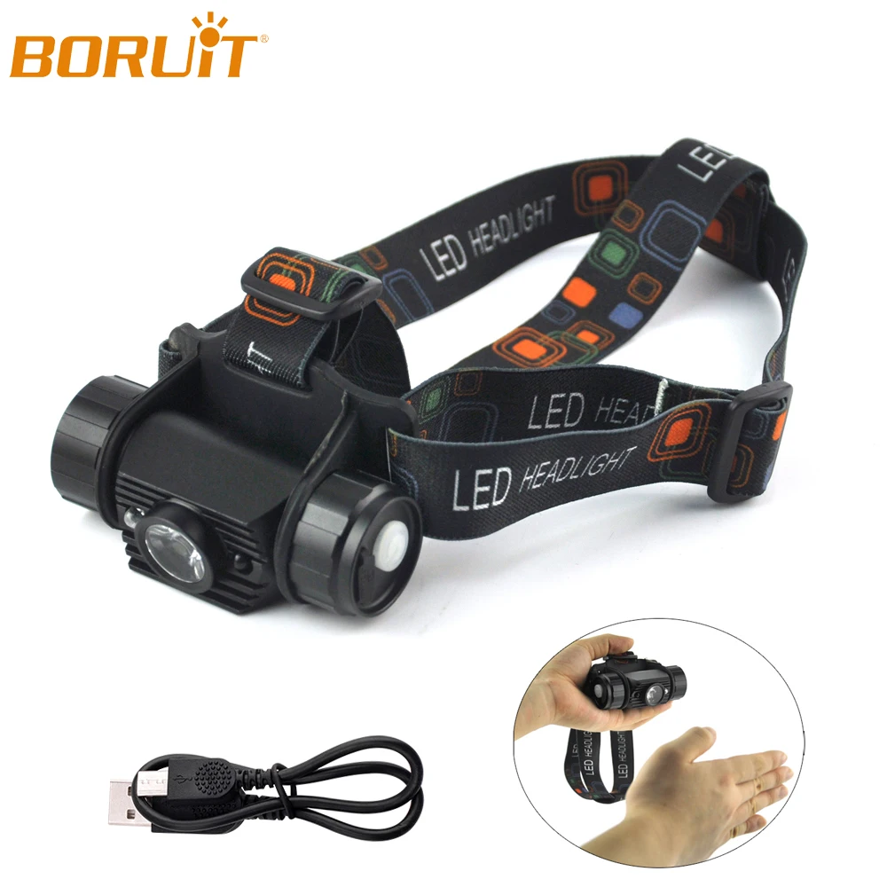 BORUiT IR Sensor LED Headlamp Flashlight USB Rechargeable Headlights Portable Waterproof Camping Hunting Head Torch Lanterns
BORUiT IR Sensor LED Headlamp Flashlight USB Rechargeable Headlights Portable Waterproof Camping Hunting Head Torch Lanterns