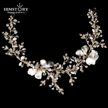 HIMSTORY New Wedding Tiara Bridal Headband Headpiece Leaves Hairband Pearls Rhinestones Bridal Hair Accessories
HIMSTORY New Wedding Tiara Bridal Headband Headpiece Leaves Hairband Pearls Rhinestones Bridal Hair Accessories