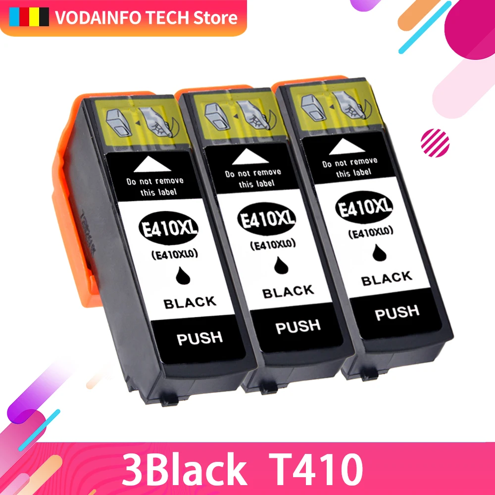 QSYRAINBOW 3BK 410XL T410XL Compatible Ink cartridge For T Expression Premium XP-530 XP-630 XP-830
QSYRAINBOW 3BK 410XL T410XL Compatible Ink cartridge For T Expression Premium XP-530 XP-630 XP-830
