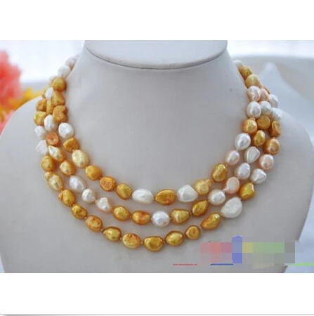 P3313 50" 12mm baroque yellow white pink freshwater pearl necklace ^^^@^Noble style Natural Fine jewe FREE SHIPPING
P3313 50" 12mm baroque yellow white pink freshwater pearl necklace ^^^@^Noble style Natural Fine jewe FREE SHIPPING