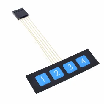 

10PCS 1x4 4 Key Matrix Membrane Switch Keypad Keyboard Control Panel SCM Extended Keyboard Super Slim for Arduino