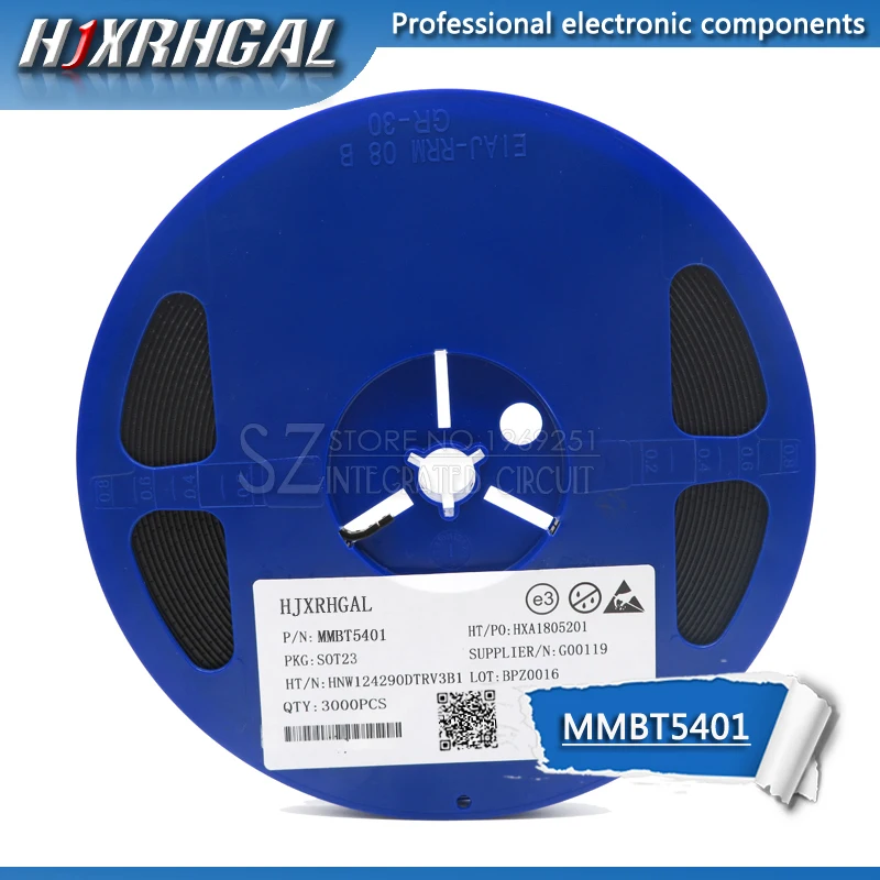 1Reel 3000pcs SMD Triode Transistor MMBT5401 2L 0.6A/180V PNP SOT23 mmbt5401lt1 new and original hjxrhgal
1Reel 3000pcs SMD Triode Transistor MMBT5401 2L 0.6A/180V PNP SOT23 mmbt5401lt1 new and original hjxrhgal