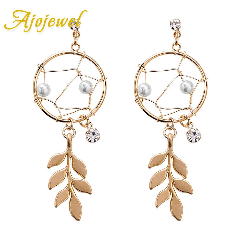 Ajojewel Elegant Matte Gold Color Leaf Earrings Women Round Drop Dangle Earrings With Simulated Pearls Pendientes Bijoux
Ajojewel Elegant Matte Gold Color Leaf Earrings Women Round Drop Dangle Earrings With Simulated Pearls Pendientes Bijoux