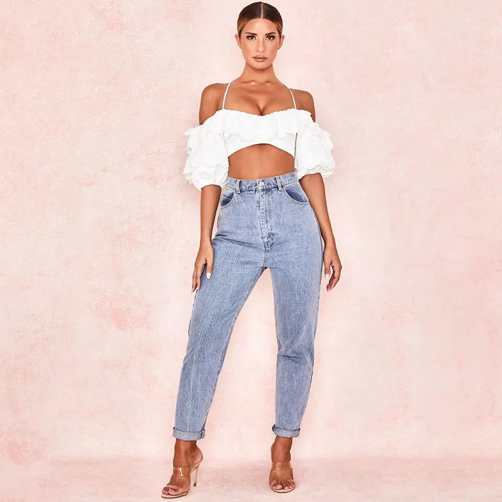 AHVIT New Style Sexy Fashion Women Top Short Puff Sleeve Slash Neck Party Nightclub White Crop Top DE-T8393J
AHVIT New Style Sexy Fashion Women Top Short Puff Sleeve Slash Neck Party Nightclub White Crop Top DE-T8393J