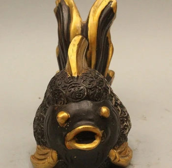 5" China Chinese Folk Feng Shui Bronze Gild Lovely Goldfish Carp Statue Sculptur
5" China Chinese Folk Feng Shui Bronze Gild Lovely Goldfish Carp Statue Sculptur