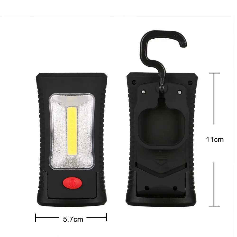 

COB LED Magnetic Working Flashlight 2 Mode Folding Hook Pocket Torch Handy Lamp Camping Tent Light Emergency Inspection Lanterna