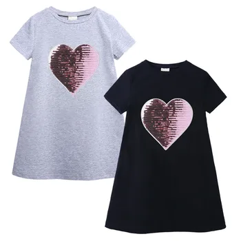 Baby Girl Summer Clothes Short Sleeve Paillette Heart Princess Dress Kid Infant Girls Cotton Casual Party Dresses Robe Fille
Baby Girl Summer Clothes Short Sleeve Paillette Heart Princess Dress Kid Infant Girls Cotton Casual Party Dresses Robe Fille