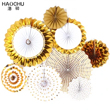 HAOCHU 8pcs/set European Style Gold Silver Paper Fans Decoration Party Special for Wedding Baptism Decor Home&Garden Decoration
HAOCHU 8pcs/set European Style Gold Silver Paper Fans Decoration Party Special for Wedding Baptism Decor Home&Garden Decoration