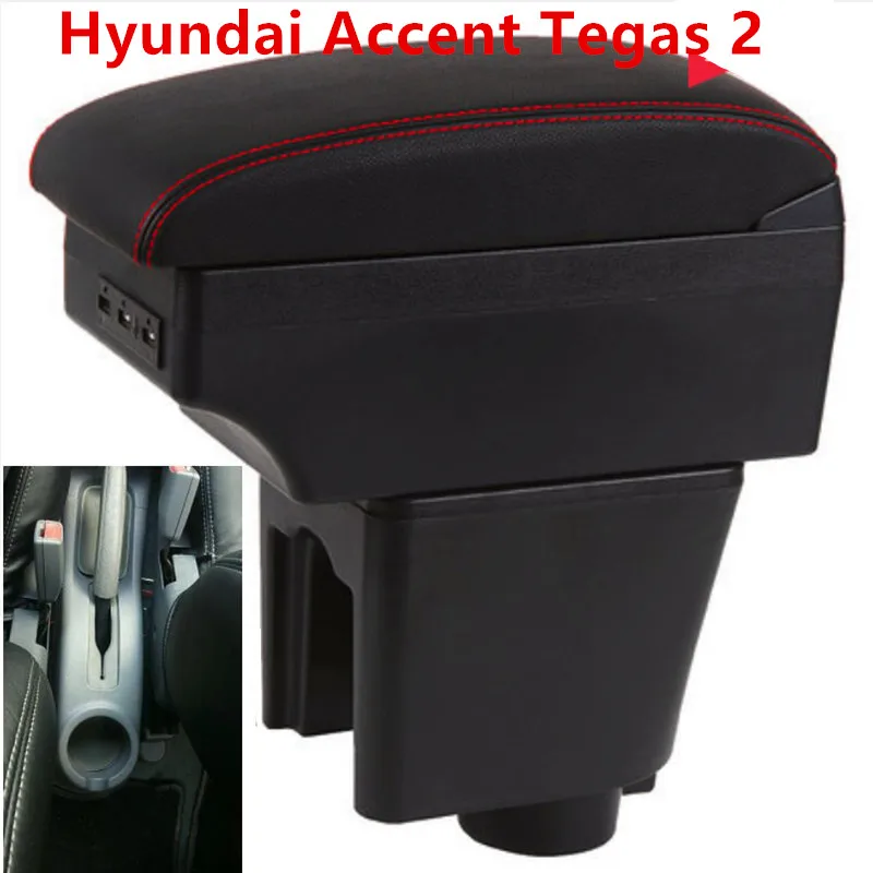 for Hyundai Accent Tegas 2 Almera Armrest box central Store content box with cup holder ashtray with USB interface
for Hyundai Accent Tegas 2 Almera Armrest box central Store content box with cup holder ashtray with USB interface