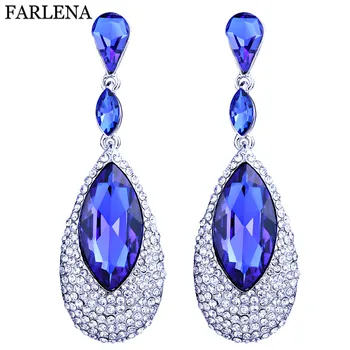 FARLENA Fashion Austrian Crystal Rhinestone Bridal Long Earrings for Women Wedding Big Earrings for Bride Bridesmaids Gift ER055
FARLENA Fashion Austrian Crystal Rhinestone Bridal Long Earrings for Women Wedding Big Earrings for Bride Bridesmaids Gift ER055