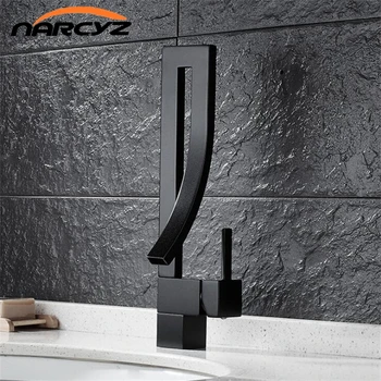 Basin Sink Faucet Deck Mount Black Curved Spout Creative Design Bathroom Mixers with Hot Cold Water Lavatory Sink Taps XT-304
Basin Sink Faucet Deck Mount Black Curved Spout Creative Design Bathroom Mixers with Hot Cold Water Lavatory Sink Taps XT-304