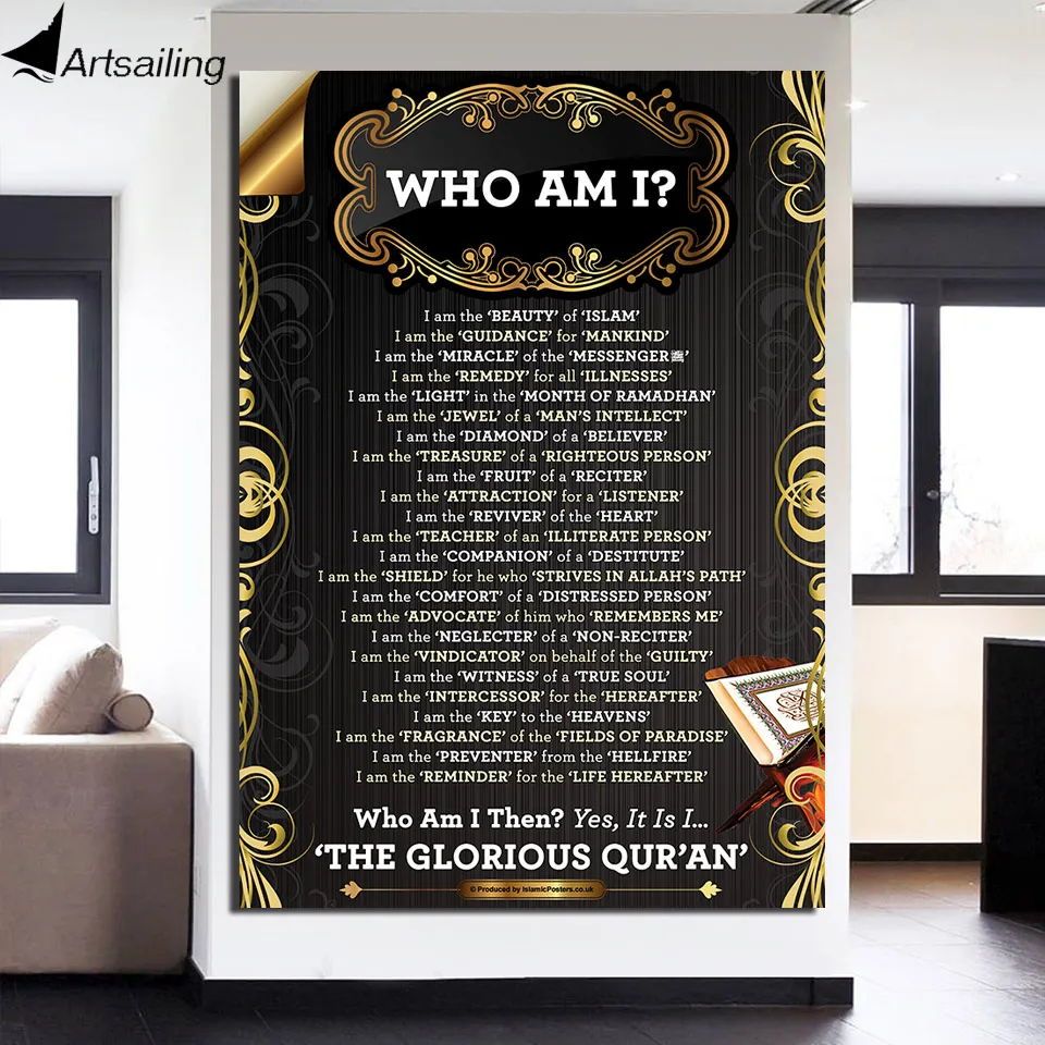 HD Printed 1 Piece Canvas Art Islam Scripture Painting WHO AM I Bible Wall Pictures for Living Room Free Shipping NY-6994D
HD Printed 1 Piece Canvas Art Islam Scripture Painting WHO AM I Bible Wall Pictures for Living Room Free Shipping NY-6994D