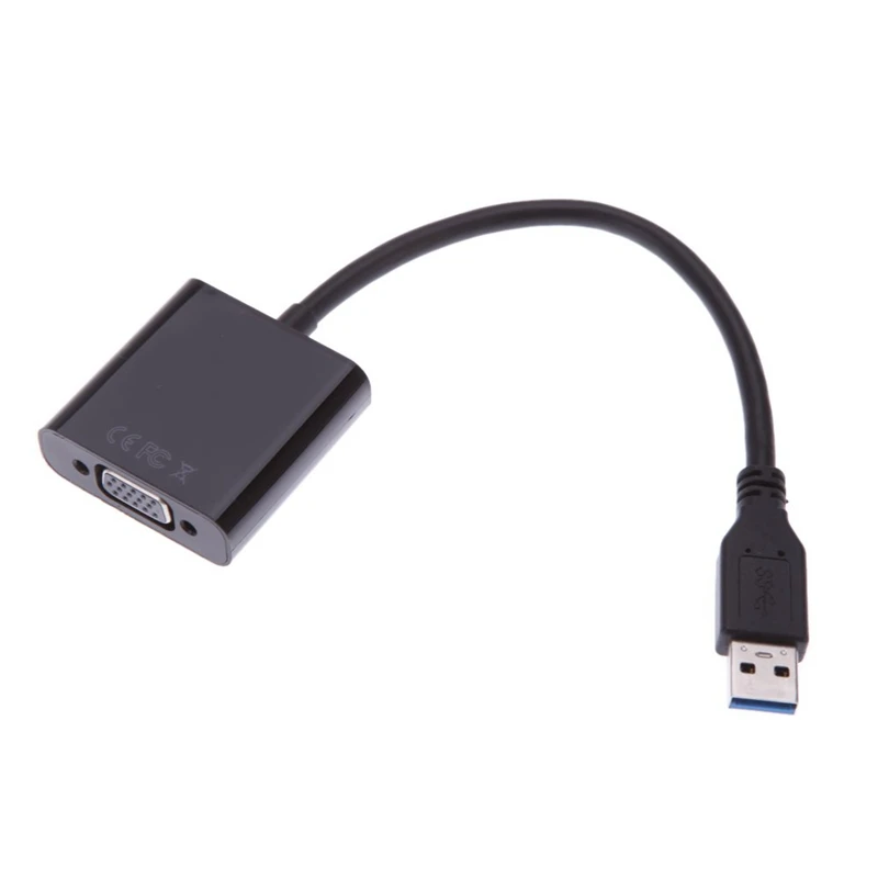 USB 3 0 к VGA Мульти-дисплей адаптер конвертер внешняя видеокарта черный | Компьютеры