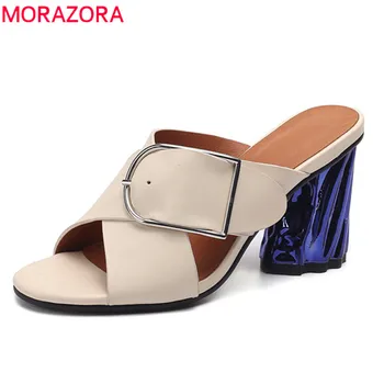 MORAZORA 2020 Handmade genuine leather shoes women sandals high heels ladies shoes buckle party prom shoes woman mules shoes
MORAZORA 2020 Handmade genuine leather shoes women sandals high heels ladies shoes buckle party prom shoes woman mules shoes