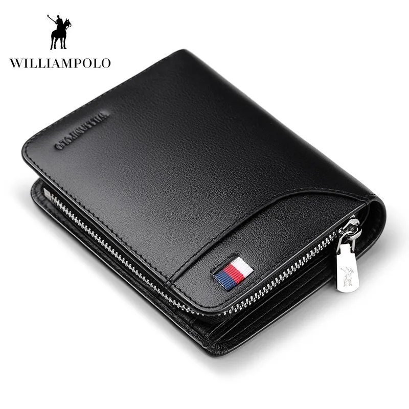 WILLIAMPOLO Genuine Leather Mens Wallet Cowhide Cover Coin Purse Small Brand Male Credit&ID Walets PL298
WILLIAMPOLO Genuine Leather Mens Wallet Cowhide Cover Coin Purse Small Brand Male Credit&ID Walets PL298