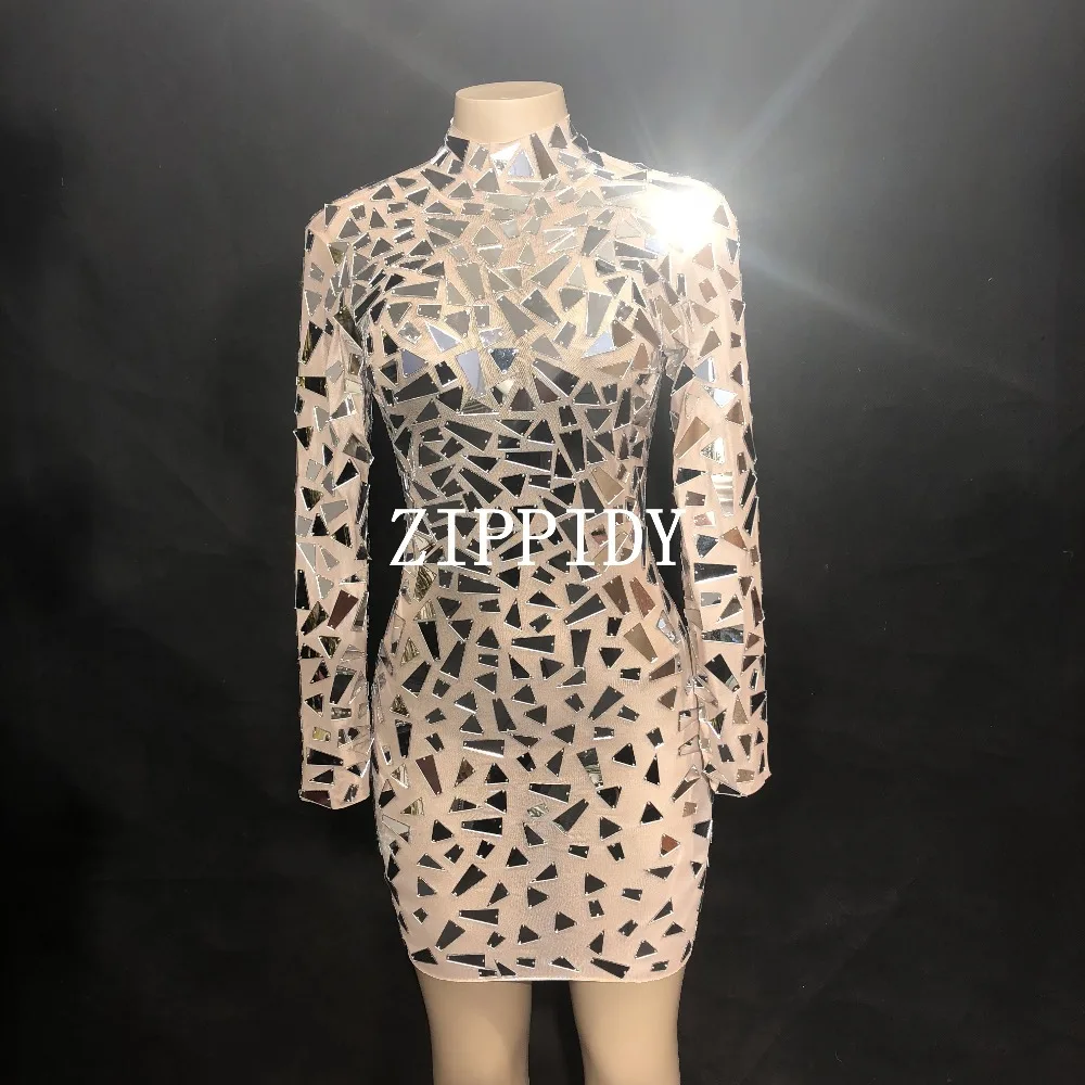 Fashion See Through Mirrors Mesh Dress Sexy Sequins Big Stretch Costume Stage Dance Wear Evening Birthday Celebrate Dress
Fashion See Through Mirrors Mesh Dress Sexy Sequins Big Stretch Costume Stage Dance Wear Evening Birthday Celebrate Dress