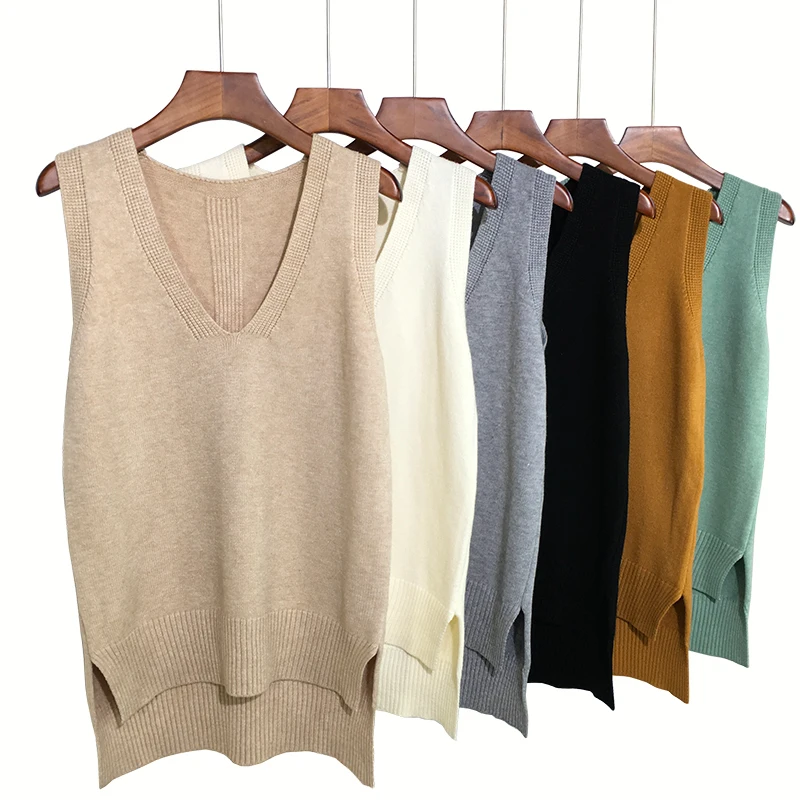 New Arrival Autumn Winter Female Fashion Cashmere V-neck Knitting Vest, Korean Style Elegant Casual All-match Sweater Vest
New Arrival Autumn Winter Female Fashion Cashmere V-neck Knitting Vest, Korean Style Elegant Casual All-match Sweater Vest