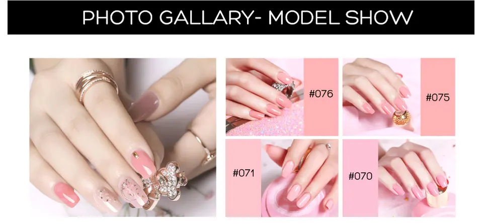 1pc UV LED Light Pink Natural Skin Flower Soak Off UV LED Nail Gel Polish Gels Nail Varnish Nails Lacquer 10ml (4)