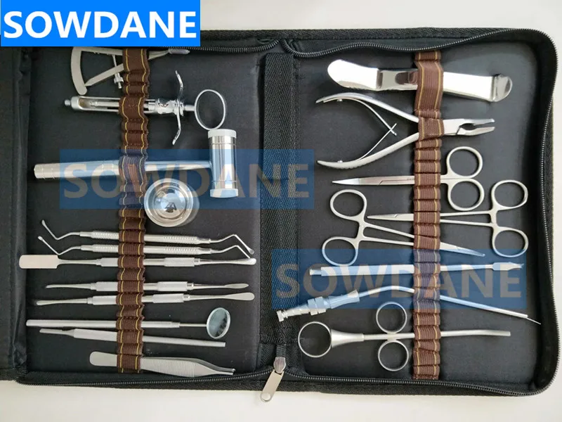 21 pcs/set High Quality Dental Implant set Dental Planting Surgery Operation kit with bag Dental Retractor elevator Plier M
21 pcs/set High Quality Dental Implant set Dental Planting Surgery Operation kit with bag Dental Retractor elevator Plier M