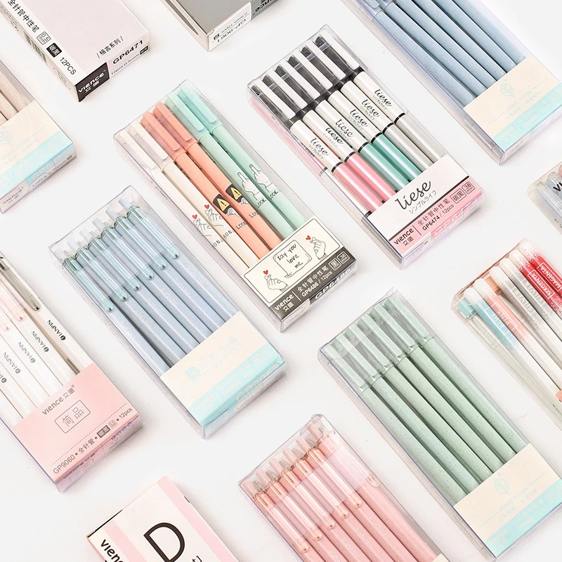 12pcs/Box 20 Style 0.35/0.38/0.5mm Black Ink Signature Gel Pen Stationery Kids Student Neutral Pen Office Writing School Supply
12pcs/Box 20 Style 0.35/0.38/0.5mm Black Ink Signature Gel Pen Stationery Kids Student Neutral Pen Office Writing School Supply