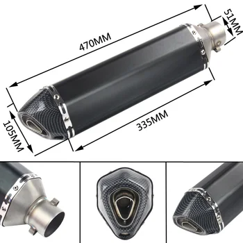 470 mm Universal 38-51 mm Exhaust Muffler Pipe Tail Escape Removable DB Killer for Motorcycle Dirt Bike Modified Exhaust System
470 mm Universal 38-51 mm Exhaust Muffler Pipe Tail Escape Removable DB Killer for Motorcycle Dirt Bike Modified Exhaust System