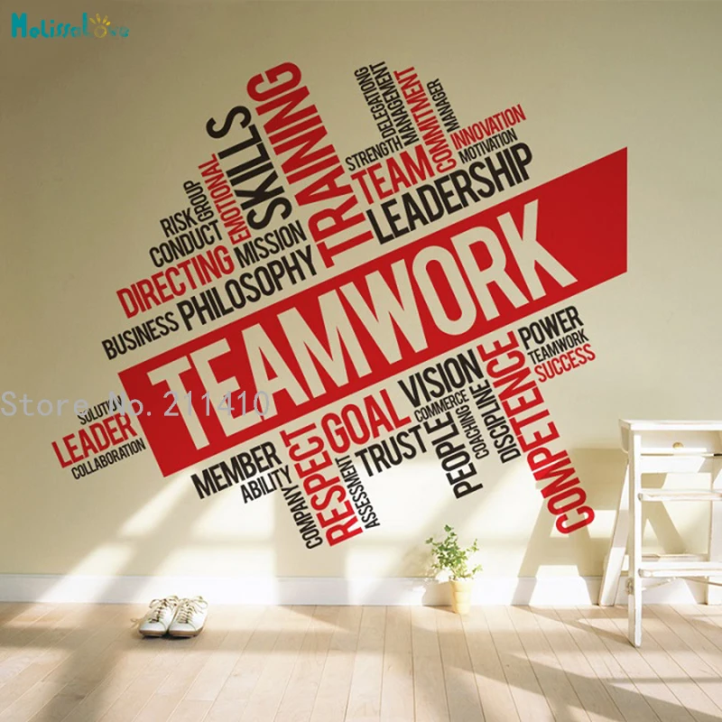 Word Vinyl Wall Sticker Office Inspirational Teamwork Art Decoration For Living Room Company Hall Self-adhesive Murals YT529
Word Vinyl Wall Sticker Office Inspirational Teamwork Art Decoration For Living Room Company Hall Self-adhesive Murals YT529