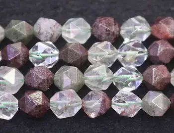 Natural Star Cut Faceted Garden Quartz Nugget Beads, 6mm 8 mm 10mm Garden Crystal Quartz Faceted Nugget Beads, 15 inch strands 
Natural Star Cut Faceted Garden Quartz Nugget Beads, 6mm 8 mm 10mm Garden Crystal Quartz Faceted Nugget Beads, 15 inch strands
