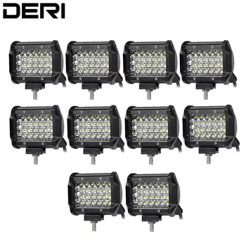 

4 inch 72W Quad Row Led Work Light Spotlight Offroad Fog Lights 12V 24V 4x4 SUV ATV UTV UAZ Motorcycle Waterproof Car Styling