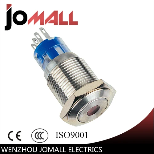 GQ16F-11D 16mm 1NO 1NC momentary LED light Dot Lamp type metal push button switch with flat round
GQ16F-11D 16mm 1NO 1NC momentary LED light Dot Lamp type metal push button switch with flat round