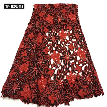 Latest African Cord Lace Fabrics High Quality Water Soluble Lace Black/Red Guipure Embroidery Wedding Dress Lace Fabric A1563
Latest African Cord Lace Fabrics High Quality Water Soluble Lace Black/Red Guipure Embroidery Wedding Dress Lace Fabric A1563