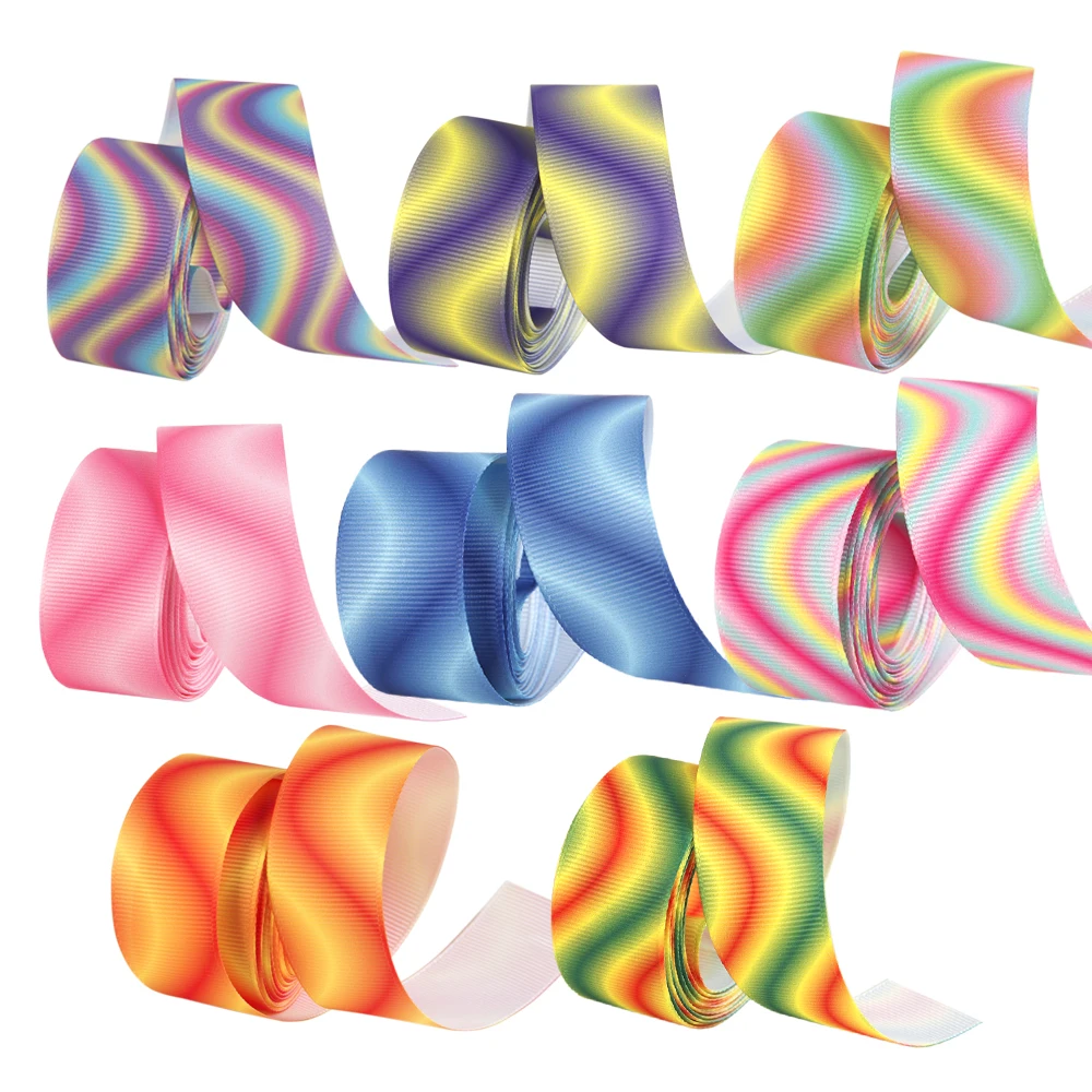 David accessories 1",2",3" rainbow printed polyester grosgrain tape ribbon 10yds,DIY handmade,wedding gift wrapping,10Yc3459
David accessories 1",2",3" rainbow printed polyester grosgrain tape ribbon 10yds,DIY handmade,wedding gift wrapping,10Yc3459